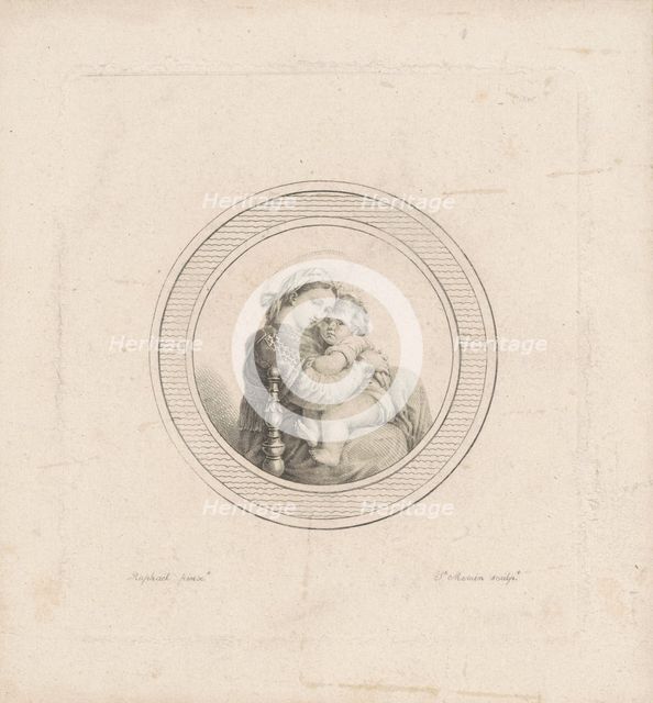 Madonna della seggiola, c. 1795. Creator: Charles Balthazar Julien Févret de Saint-Mémin.