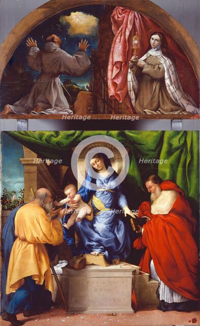 Madonna delle rose (Madonna of the Roses), 1526-1527. Creator: Lotto, Lorenzo (1480-1556).