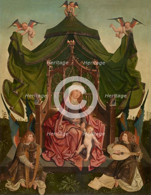 Madonna Enthroned, 1475-1499. Creator: Master of the Antwerp Triptych of the Virgin.