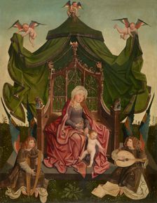 Madonna Enthroned, 1475-1499. Creator: Master of the Antwerp Triptych of the Virgin
