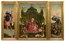Madonna Enthroned, 1475-1499. Creator: Master of the Antwerp Triptych of the Virgin