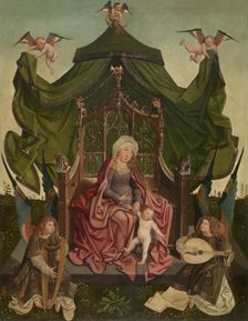 Madonna Enthroned, 1475-1499. Creator: Master of the Antwerp Triptych of the Virgin