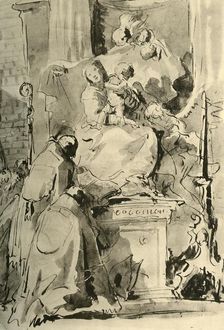 Madonna enthroned and two Bishops mid 18th century, (1928). Artist: Giovanni Battista Tiepolo