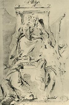 Madonna enthroned with Saints mid 18th century, (1928). Artist: Giovanni Battista Tiepolo