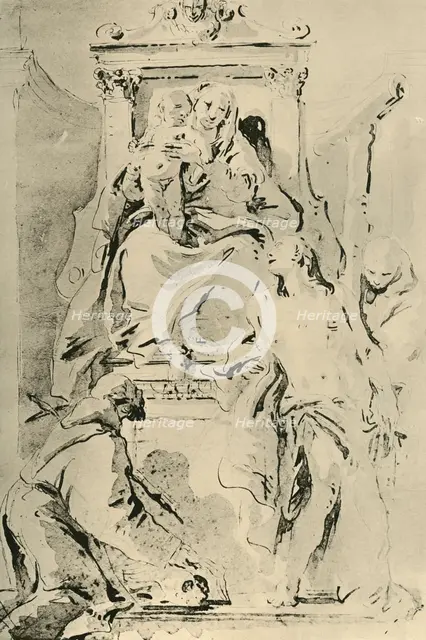'Madonna enthroned with Saints', mid 18th century, (1928). Artist: Giovanni Battista Tiepolo.