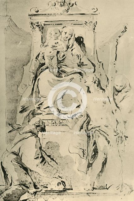'Madonna enthroned with Saints', mid 18th century, (1928). Artist: Giovanni Battista Tiepolo.