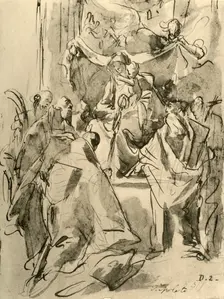 Madonna enthroned with Saints mid 18th century, (1928). Artist: Giovanni Battista Tiepolo
