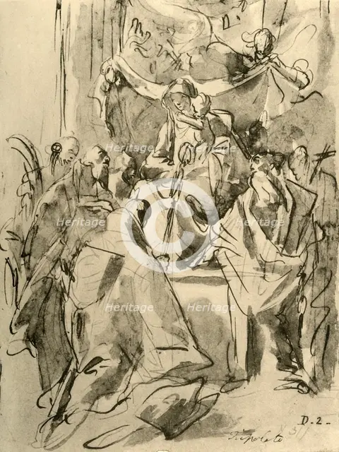 'Madonna enthroned with Saints', mid 18th century, (1928). Artist: Giovanni Battista Tiepolo.