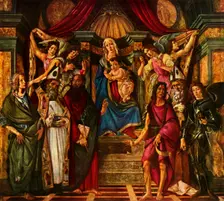 Madonna Enthroned with Six Saints, 1483, (1937). Creator: Sandro Botticelli