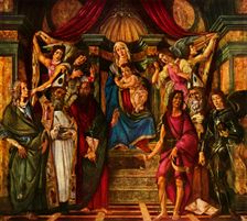 Madonna Enthroned with Six Saints, 1483, (1937). Creator: Sandro Botticelli