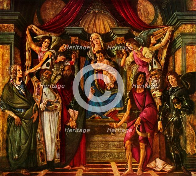'Madonna Enthroned with Six Saints, 1483, (1937). Creator: Sandro Botticelli.