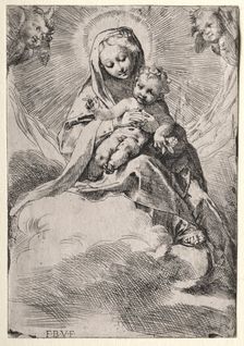 Madonna in the Clouds, c. 1581. Creator: Federico Barocci (Italian, 1528-1612)