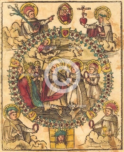 Madonna in a Rosary with Saints, c. 1500. Creator: Unknown.