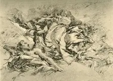Madonna in clouds surrounded by Angels c1754, (1928). Artist: Giovanni Battista Tiepolo