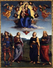 Madonna in Glory with Saints (Pala Scarani), c. 1500. Creator: Perugino (ca. 1450-1523)