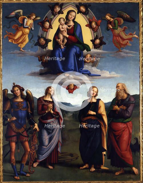Madonna in Glory with Saints (Pala Scarani), c. 1500. Creator: Perugino (ca. 1450-1523).