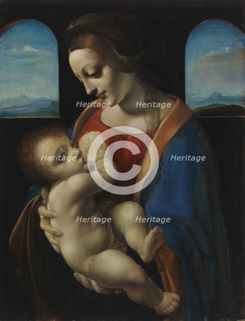 Madonna Litta, copy after Leonardo da Vinci, 1896. Creator: Magnus Enckell.