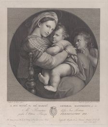 Madonna of the chair (Madonna della Seggiola), 1793. Creator: Raphael Morghen