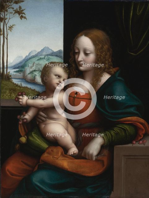 Madonna of the Cherries. Artist: Giampietrino (1 Half of 16th cen.)