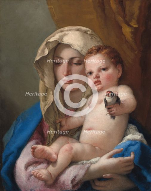 Madonna of the Goldfinch, c. 1767/1770. Creator: Giovanni Battista Tiepolo.