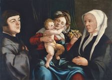 Madonna of the Daffodils with the Christ Child and Donors, 1535. Creator: Jan van Scorel