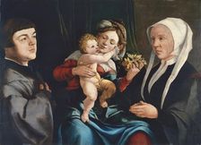 Madonna of the Daffodils with the Christ Child and Donors, 1535. Creator: Jan van Scorel