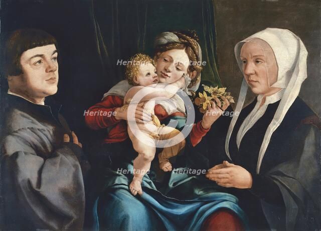 Madonna of the Daffodils with the Christ Child and Donors, 1535. Creator: Jan van Scorel.