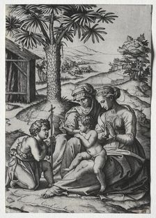 Madonna of the Palm Tree. Creator: Marcantonio Raimondi (Italian, 1470/82-1527/34)