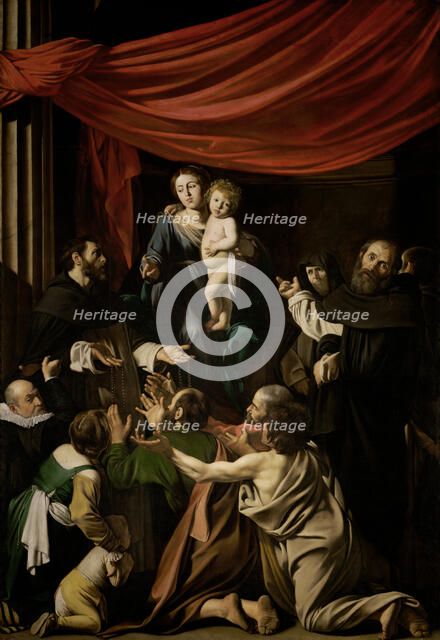 Madonna of the Rosary, 1605-1607. Artist: Caravaggio, Michelangelo (1571-1610)