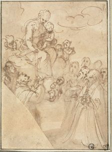 Madonna of the Rosary, with Dominic and Other Saints, n.d. Creator: Guglielmo Caccia