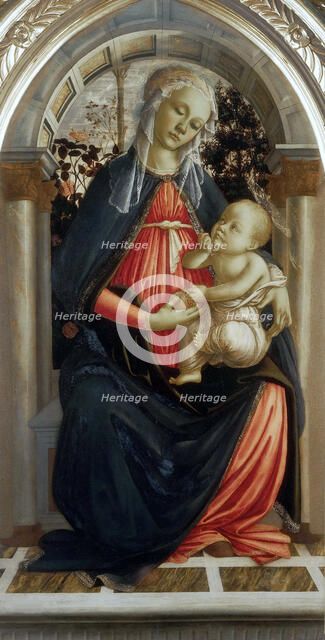 Madonna of the Rose Garden (Madonna del Roseto), 1469. Creator: Botticelli, Sandro (1445-1510).