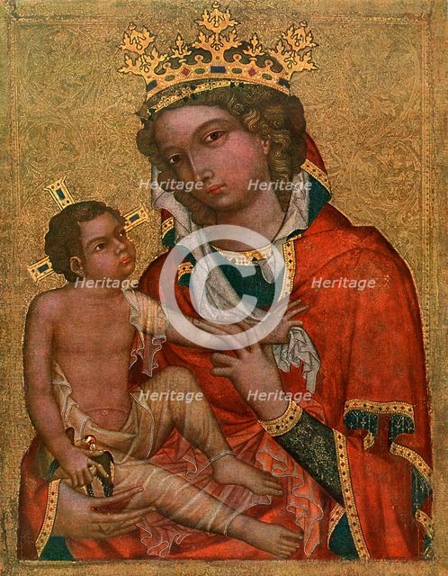 'Madonna of Veveri', c1350 (1955).Artist: Master of the Vyssi Brod Altar