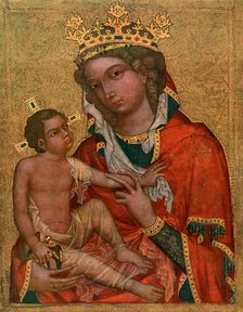 Madonna of Veveri c1350 (1955).Artist: Master of the Vyssi Brod Altar