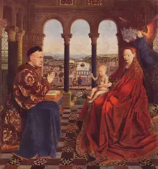 Madonna of Chancellor Rolin, c1435, (1938). Artist: Jan van Eyck