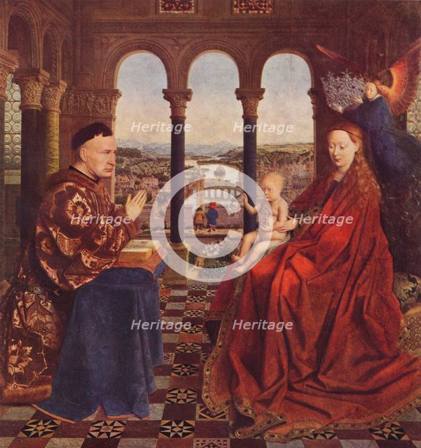 Madonna of Chancellor Rolin, c1435, (1938). Artist: Jan van Eyck