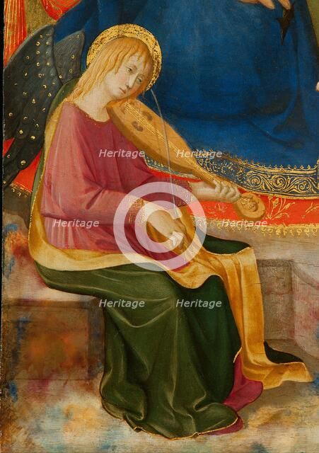 Madonna of Humility with Two Musician Angels. Detail: Musician Angel, c1450.