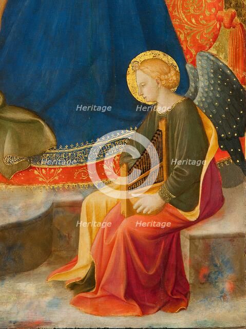 Madonna of Humility with Two Musician Angels. Detail: Musician Angel, c1450.
