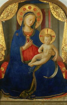 Madonna of Humility (Madonna dell Umilitá), ca 1435-1440. Creator: Angelico, Fra Giovanni, da Fiesole (ca. 1400-1455)