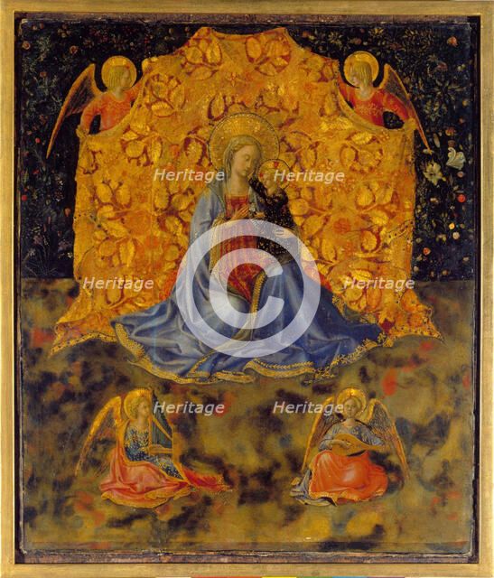 Madonna of Humility (Madonna dell'Umiltà), c. 1450. Creator: Gozzoli, Benozzo (ca 1420-1497).