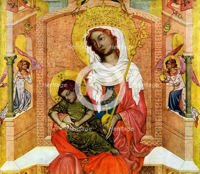 'Madonna of Kladsko', detail, c1350 (1955).Artist: Master of the Vyssi Brod Altar