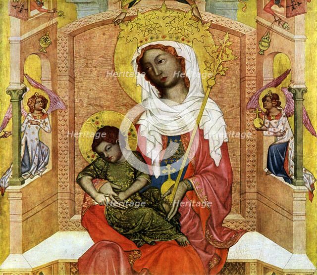 'Madonna of Kladsko', detail, c1350 (1955).Artist: Master of the Vyssi Brod Altar