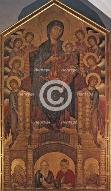 'Madonna on the throne', work by Cimabue.