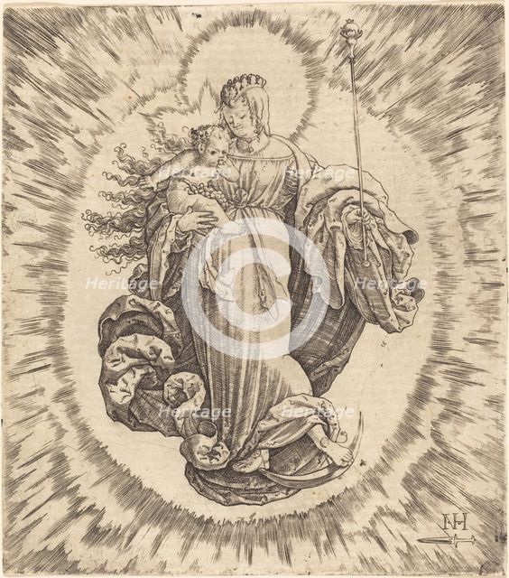 Madonna on a Crescent. Creator: Master N.H. with the Dagger.
