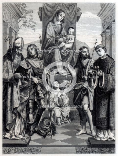 'Madonna seated on a Throne Surrounded with Saints', c1494-1517 (1870). Artist: Trichon