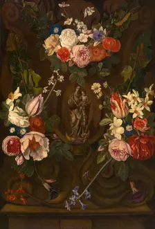 Madonna surrounded by a Garland of Flowers, 1667. Creator: Jan Philips van Thielen