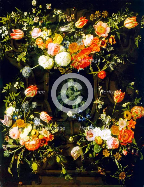 'Madonna Surrounded by Flowers', 1662. Artist: Frans Ijkens