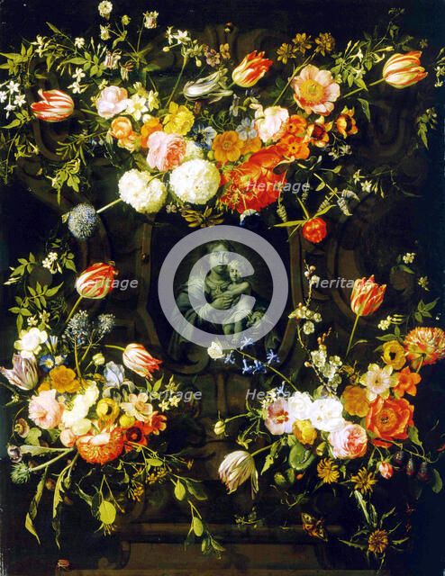 'Madonna Surrounded by Flowers', 1662. Artist: Frans Ijkens