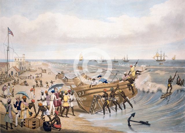 Madras, Embarking, 1856. Creator: J.B. East (19th century).