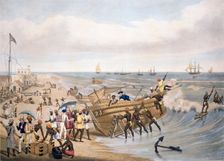 Madras, Embarking, 1856. Creator: J.B. East (19th century)