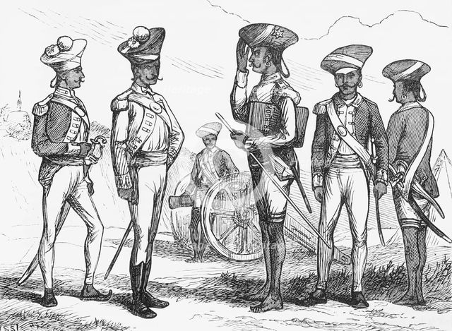 'Madras Sepys, 1791', c1891. Creator: James Grant.